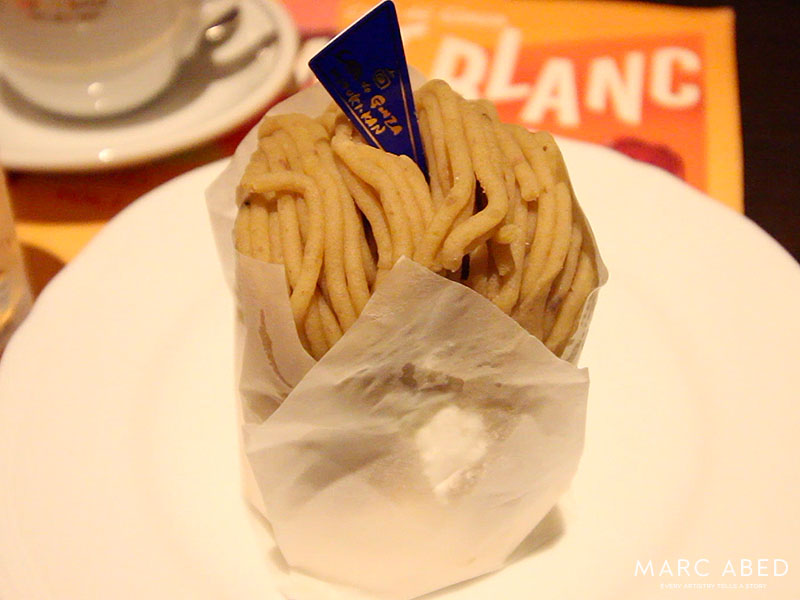 The second prize speciality is the Chestnut Mont Blanc